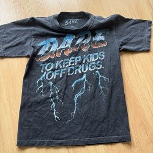 Kids Black Graphic T-Shirt